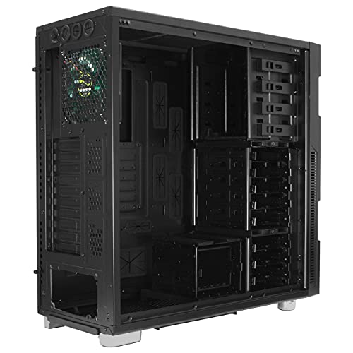 Nanoxia Deep Silence 5 Rev.B Full-Tower Negro Carcasa de Ordenador - Caja de Ordenador (Full-Tower, PC, De plástico, Acero, ATX,EATX,Micro-ATX,Mini-ATX,XL-ATX, Negro, 18,5 cm)