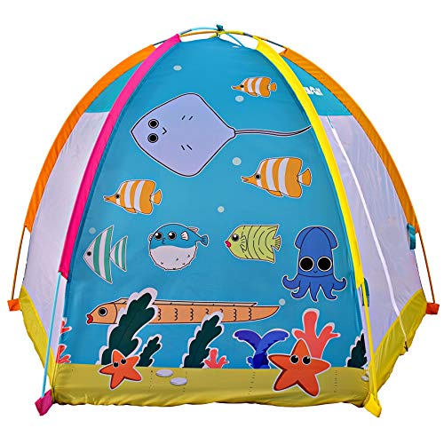 NARMAY Play Tent Ocean World - Tienda de campaña para niños en interiores y exteriores (72 x 60 x 48 pulgadas)