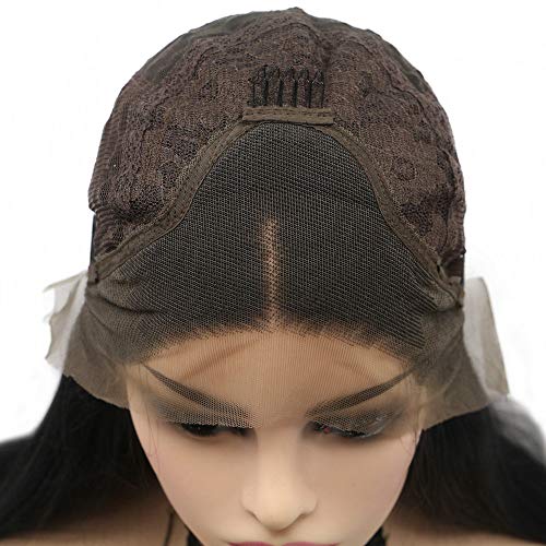 Natural Hairline Black Roots To Violet Purple Synthetic Lace Front Wigs For Drag Queen Long Wave Hair Women Female Cosplay Festival Wigs 24"