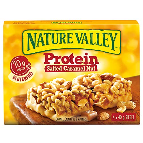 Nature Valley Proteína salada de caramelo, 8 unidades (8 x 160 g multipack con 4 barras de proteínas)