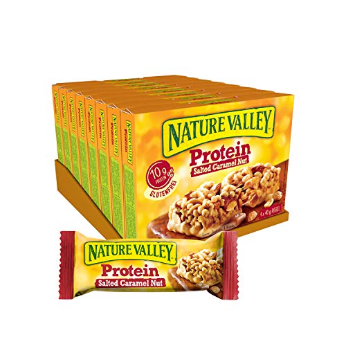 Nature Valley Proteína salada de caramelo, 8 unidades (8 x 160 g multipack con 4 barras de proteínas)