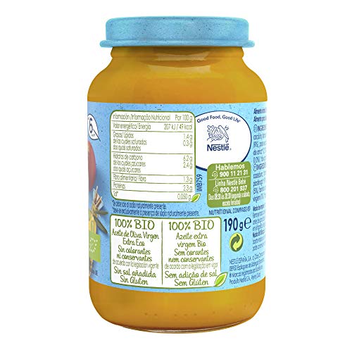 Naturnes BIO Tarritos carne Nestlé Zanahoria Tomate Pavo 190g - Pack de 6