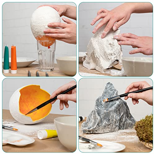 Navaris Vendas de yeso - 6x Venda de escayola para modelado - Vendaje para hacer moldes del cuerpo cara arte creativo - Vendas de 5 x 300 cm- Blanco