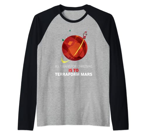 Navidad Terraforming Mars - Navidad Juego de mesa ropa Camiseta Manga Raglan