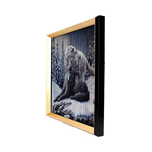 Nemesis Now Lisa Parker Wolves Kinetic Picture 43cm, PVC Board, PS Frame, Paper, Black Imagen cinética (43 cm), Tablero, Marco, Papel, Negro