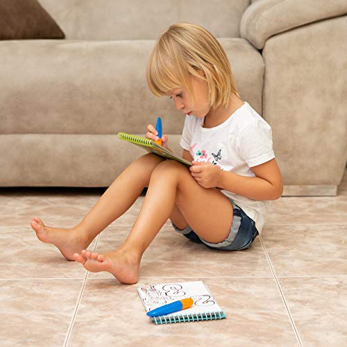 Nene Toys – Set de 2 Cuadernos Mágicos para Colorear con Agua [Animales y Números] - Libros de Dibujo Reutilizables para Pintar con Rotuladores de Agua - Ideal para Niños Niñas de 3 a 7 años
