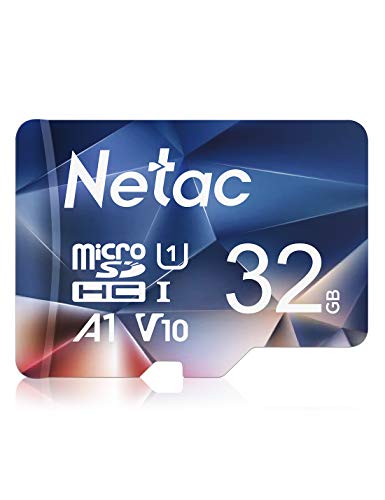 Netac Tarjeta de Memoria de 32GB, Tarjeta Memoria microSDHC(A1, U1, C10, V10, FHD, 600X) UHS-I Velocidad de Lectura hasta 90 MB/s, Tarjeta TF para Móvil, Cámara Deportiva, Switch, Tableta, Dashcam