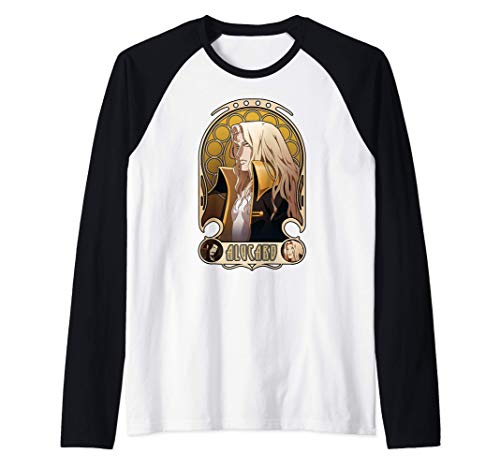 Netflix Castlevania Alucard Portrait Camiseta Manga Raglan