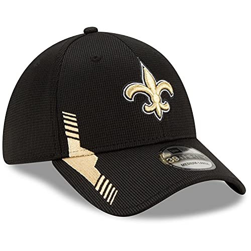 New Era NFL NEW ORLEANS SAINTS Official 2021 Sideline 39THIRTY Stretch Fit Home Cap, Größe:S/M