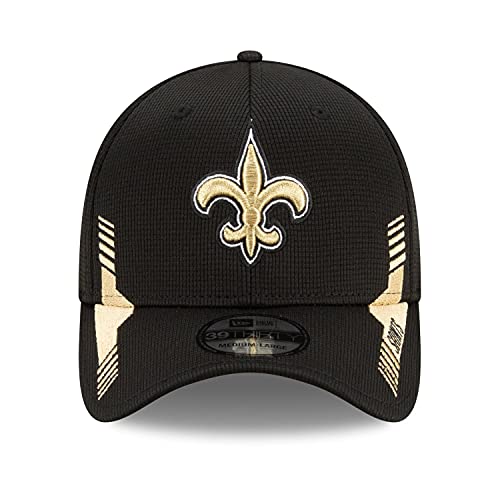 New Era NFL NEW ORLEANS SAINTS Official 2021 Sideline 39THIRTY Stretch Fit Home Cap, Größe:S/M