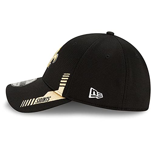 New Era NFL NEW ORLEANS SAINTS Official 2021 Sideline 39THIRTY Stretch Fit Home Cap, Größe:S/M