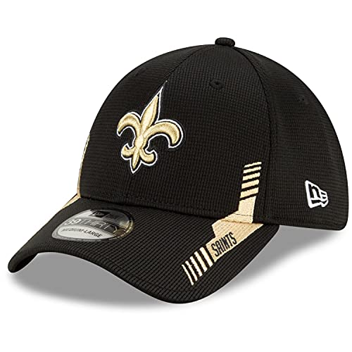 New Era NFL NEW ORLEANS SAINTS Official 2021 Sideline 39THIRTY Stretch Fit Home Cap, Größe:S/M