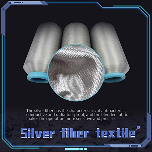 Newchichi 8PCS Mobile Game Controller Finger Sleeve, 0.01 Pulgada Ultrafino Transpirable Resistente al Sudor Fibra de Plata Touch Sensitive Finger Funda para PUBG, Compatible con iPhone/Android