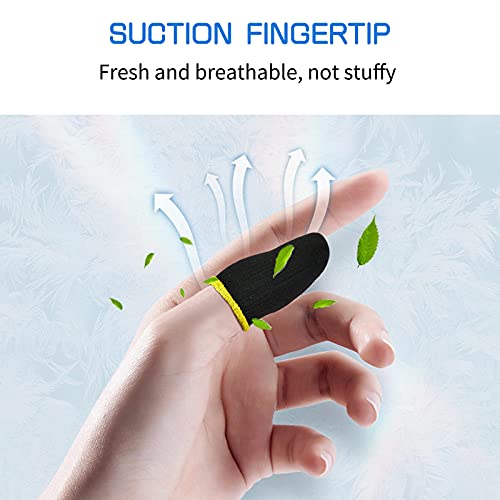 Newseego PUBG Juego de Mangas para el Dedo del Juego Móvil, Finger Sleeve for Game [10 Pack][Aplicar a la Competencia] Pantalla táctil de Dedo Manga Transpirable Disparos sensibles al Sudor Cuchillos