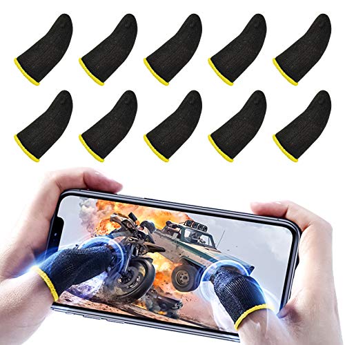 Newseego PUBG Juego de Mangas para el Dedo del Juego Móvil, Finger Sleeve for Game [10 Pack][Aplicar a la Competencia] Pantalla táctil de Dedo Manga Transpirable Disparos sensibles al Sudor Cuchillos