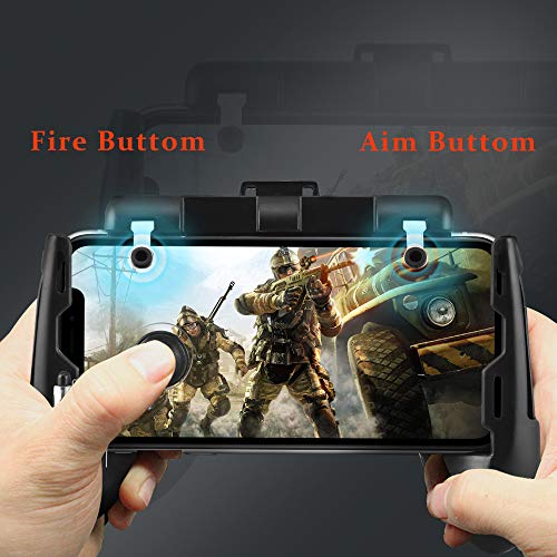 Newseego PUBG Mobile Game Controllers, 6 en 1 Teléfono Gamepad y los disparadores L1R1, Sensitive Shoot Aim Joysticks Physical Buttons para Android y iOS para Knives out/Rules of Survival/PUBG