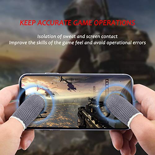 Newseego PUBG Mobile Game Controllers Manga del Dedo, Manga de Dedo de Pantalla táctil Suave Transpirable Anti-Sudor Disparos y Objetivos sensibles para Cuchillos para Android y iOS [Paquete de 12]