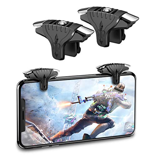 Newseego PUBG Mobile Game Trigger, L1R1 Controller de Teléfonos Móviles Trigger Sensible Botón Key para Controlar el Apuntar y Disparar para PUBG/Knives out/Rules of Survival para Android/iOS, Negra