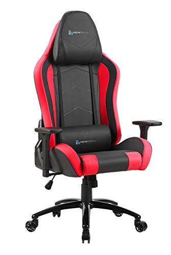 Newskill Takamikura - Silla gaming profesional (inclinación y altura regulable, reposabrazos ajustables, reclinable 180º), Color Roja