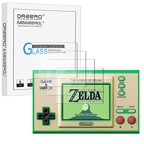 NEWZEROL 4 Pieza Protector de Pantalla Compatible para Game & Watch (The Legend of Zelda) (Super Mario Bros), 9 Durezas Alta Definición Protector de Pantalla de Vidrio Templado Antiarañazos