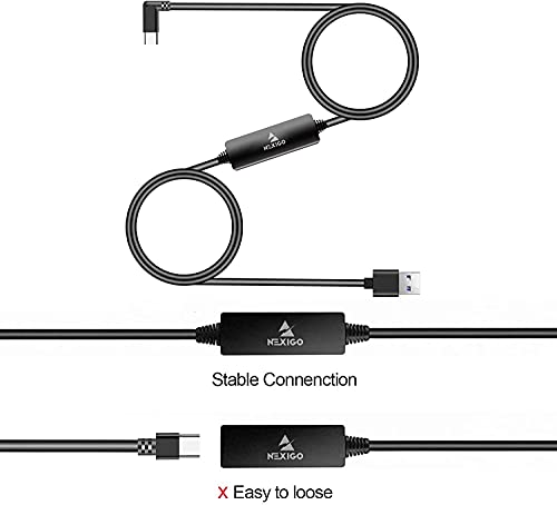 NexiGo Cable de Enlace Oculus de 16 pies con Amplificador de Señal, USB 3.2 Gen1 tipo C a A, Compatible con Quest 1 y 2 Auriculares para PC de Juegos