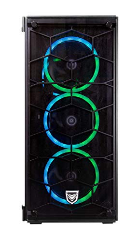 Nfortec Draco V2 Torre Gaming Negra RGB Diseño Full View (Cristal Templado) con 4 Ventiladores RGB y Controlador Inalámbrico