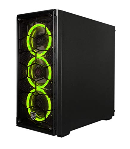 Nfortec Draco V2 Torre Gaming Negra RGB Diseño Full View (Cristal Templado) con 4 Ventiladores RGB y Controlador Inalámbrico