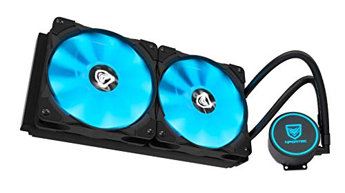Nfortec Hydrus V2 Refrigeración Líquida 240mm con Ventilador LED Blue de 120mm (Compatible con AMD e Intel) - Color Azul