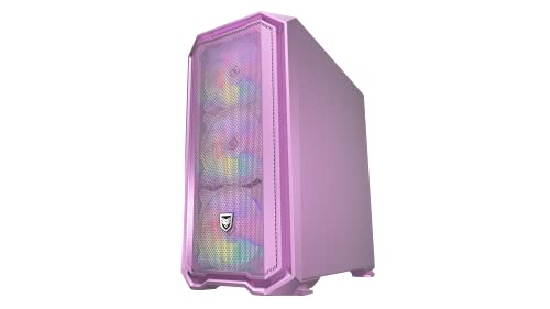 Nfortec Krater Mini - Torre Gaming RGB Micro-ATX con Frontal Mallado - Edición Limitada en Color Rosa