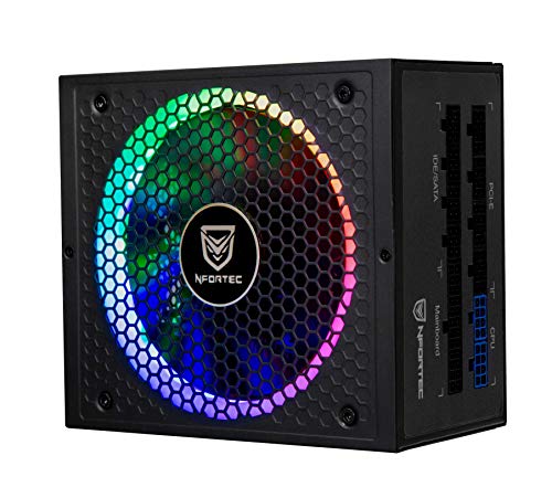 Nfortec Sagitta 80 plus gold 750w full modular - Fuente de alimentación con retroiluminación RGB en diferentes efectos y colores