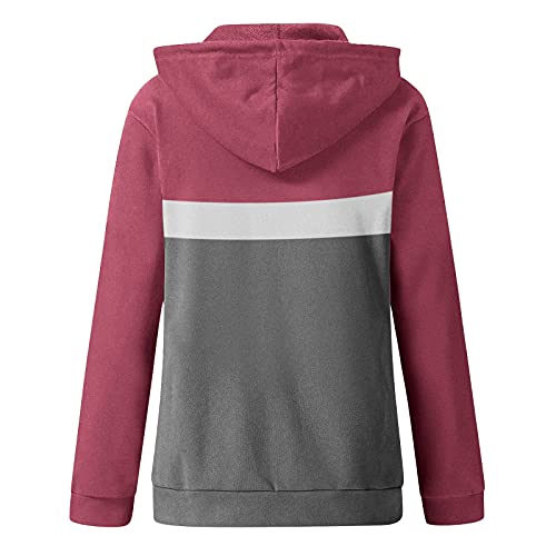 NHNKB Sudadera con capucha y cremallera para mujer, para otoño e invierno y primavera