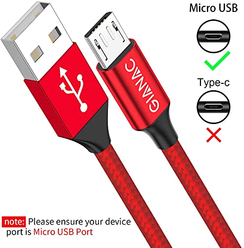 NIBIKIA Cable Micro USB, [4Pack 0.5M 1M 2M 3M] Carga Rápida Android Cable Android Nylon Movil Cables Cargador Compatible con Samsung S7 S6 S5 j7 j5 j3 Tablet Huawei Sony HTC Motorola Nexus LG PS4