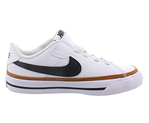 Nike Court Legacy (PSV), Zapatos Unisex niños, White/Black-Desert Ochre-Gum L, 29.5 EU
