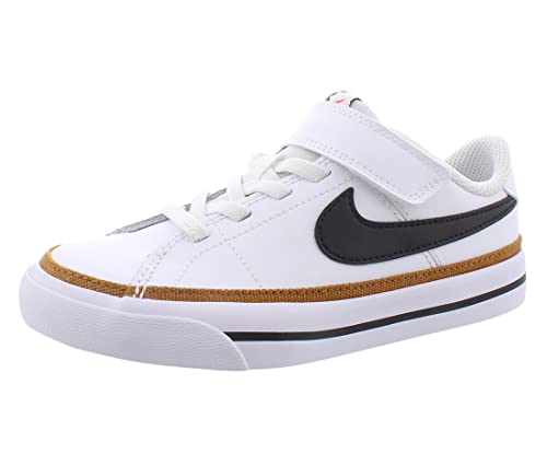 Nike Court Legacy (PSV), Zapatos Unisex niños, White/Black-Desert Ochre-Gum L, 29.5 EU