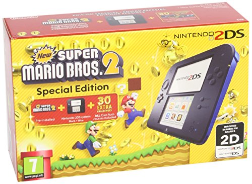 Nintendo 2DS - Consola, Color Azul + New Super Mario Bros 2 (Preinstalado)
