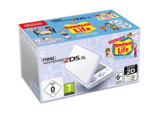 Nintendo Handheld Console - New Nintendo 2DS XL - White and Lavender - Pre-installed with Tomodachi Life - Nintendo 3DS [Importación inglesa]