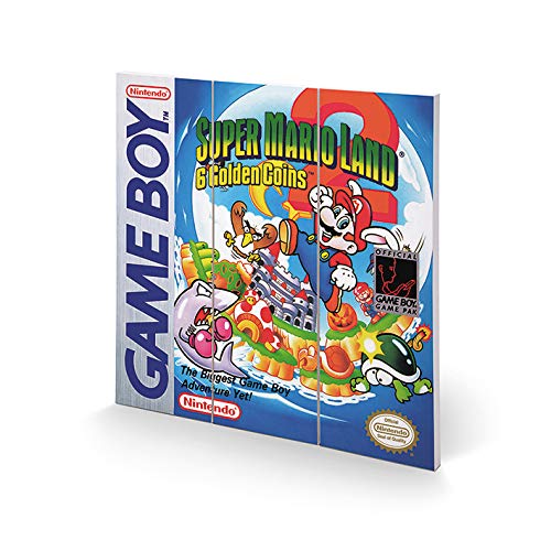 Nintendo Impresión sobre Madera 30 x 30 cm – Gameboy (Super Mario Land 2)