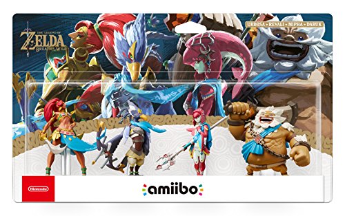 Nintendo - Pack de 4 Figurinas Amiibo Daruk, Mipha, Revali, Urbosa, Serie Zelda