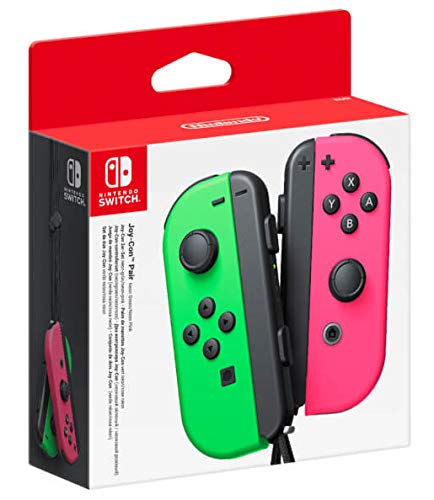 Nintendo - Set De Dos Mandos Joy-Con, Color Verde Neón / Rosa Neón (Nintendo Switch)