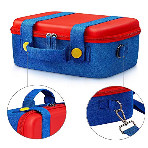 Nintendo Switch Compatible Carrying Case,Console /Accessories,Protective Hard Shell Carry Bag,Large Storage Bag Soft Lining 26 Games for Console Pro Controller with Shoulder Strap