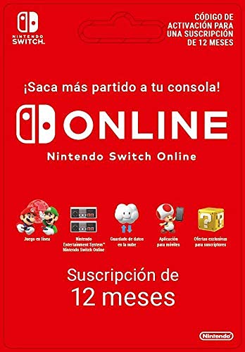 Nintendo Switch - Consola Estándar - Gris + Nintendo Switch Online - 12 Meses (Código de descarga)