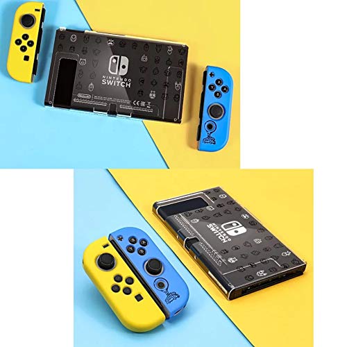 Nintendo Switch Hard Shell Plastic Protective Cover Case - Fortnite Battle Royal Console Design Yellow Blue