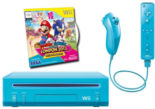 Nintendo Wii + Mario & Sonic at the London 2012 Olympic Games - juegos de PC (Wii, 512 MB, IBM PowerPC, SD, 802.11b, 802.11g, Azul)