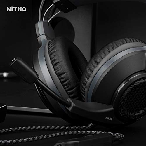 NiTHO SND-ATLA-K-Y - Auriculares Atlas Gaming Con Adaptador Para PC (Windows)