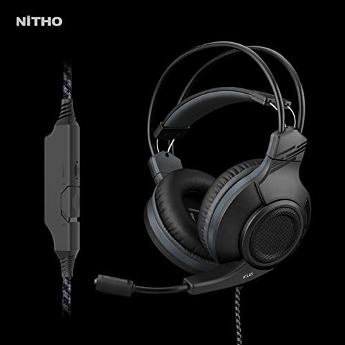 NiTHO SND-ATLA-K-Y - Auriculares Atlas Gaming Con Adaptador Para PC (Windows)