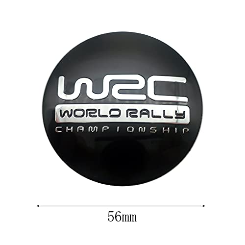 NMDNNJ 4 Piezas De 56mm para WRC Fia World Rally Championship, Cubiertas De Ruedas De AutomóViles, Insignias, Pegatinas, Cubiertas De Polvo De Ruedas, CalcomaníAs,