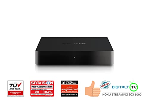 Nokia TV Box Android 4k uhd, Netflix, Amazon Prime, Disney+, asistente de google, smart tv box con Android 10 y Chromecast integrado, WiFi, HDMI, incluye mando a distancia Bluetooth