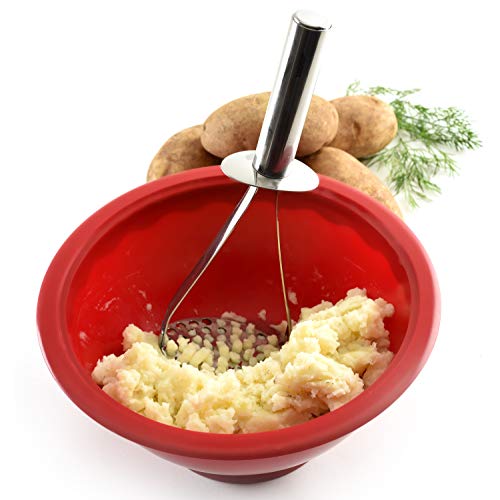 Norpro Krona 10" Stainless Steel Potato Vegetable Fruit Masher Smasher Canning
