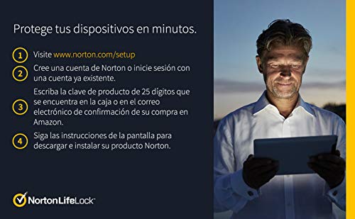 Norton 360 Deluxe 2022 - 5 Dispositivos, 15 Meses, para PC, Mac, tableta o smartphone, Código de activación enviado por email