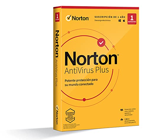 Norton Antivirus Plus 2022 - Antivirus software para 1 Dispositivo, 1 Año, para PC/Mac